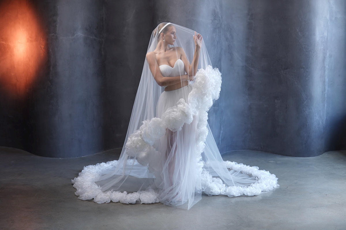 Custom bridal veil