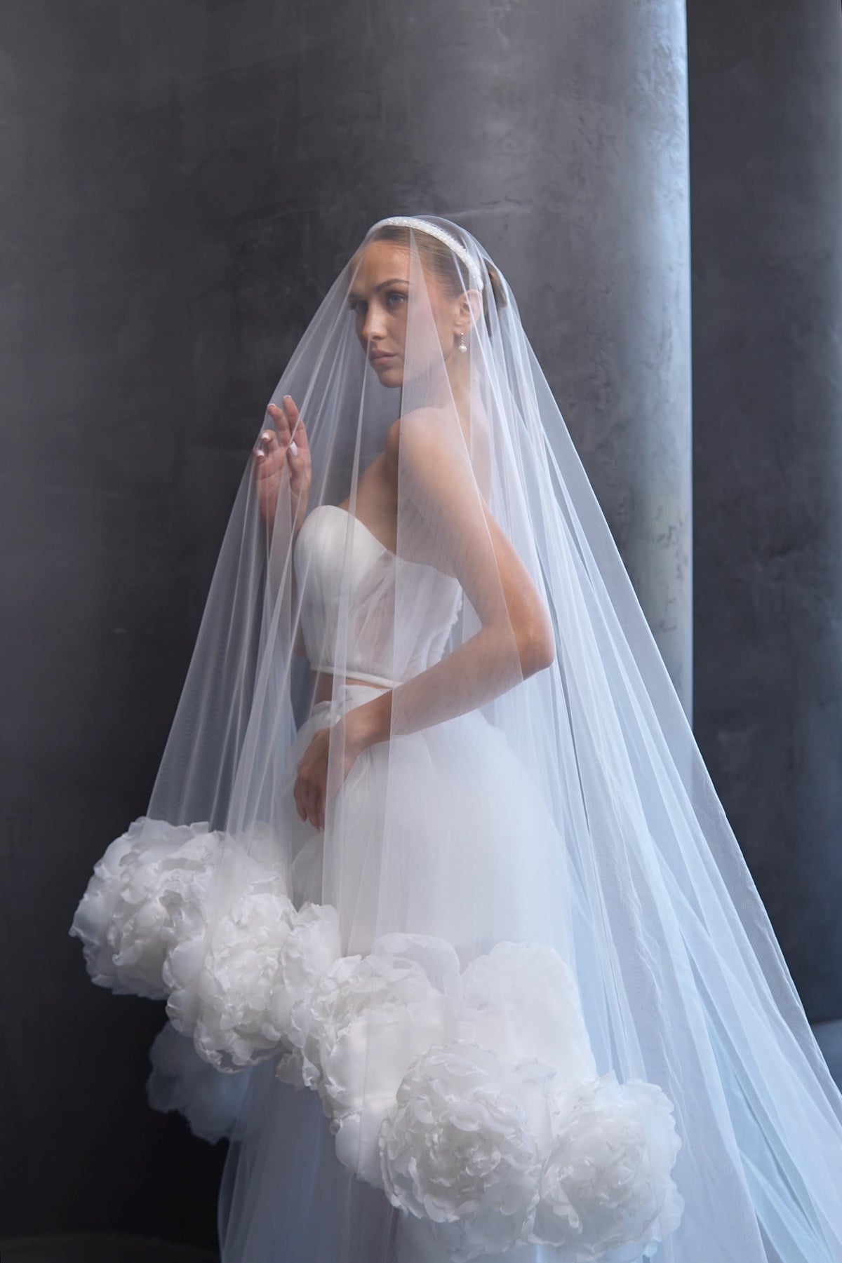 Custom bridal veil