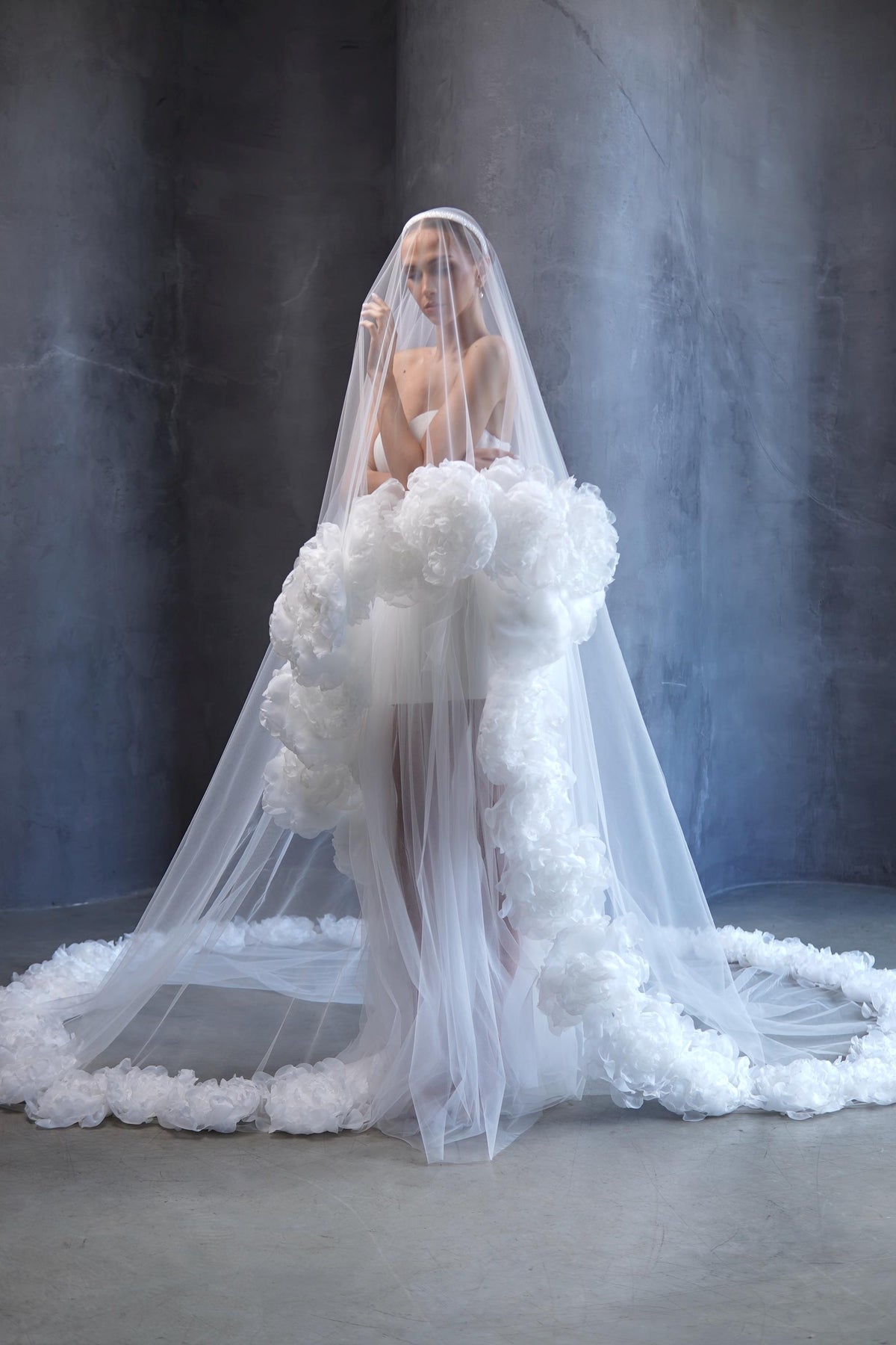 Custom bridal veil